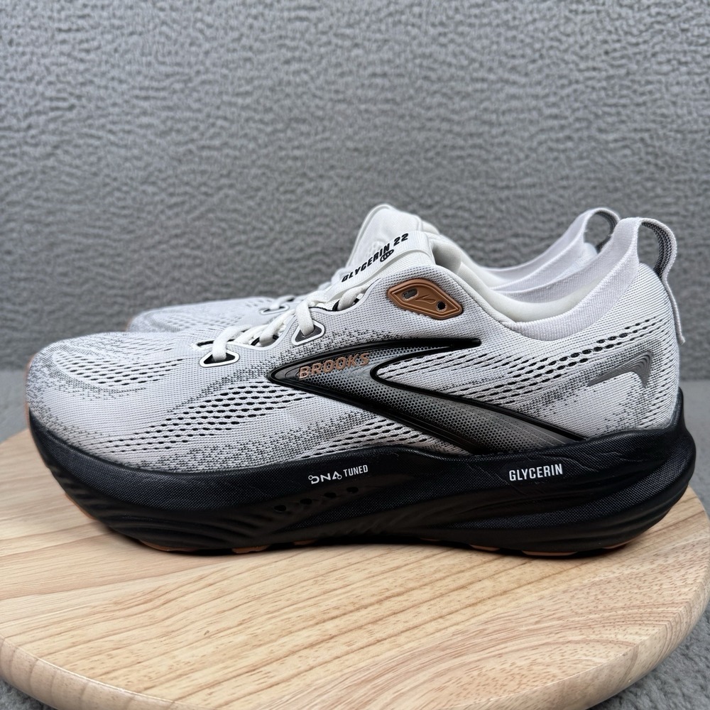 Brooks Glycerin 22 Men's Size 11 D White Grey Running Shoes Sneakers 1104451D135 - Picture 4 of 12